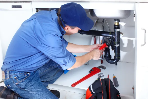 a male plumber fixing a toilet from Quality Plumber Leander in Leander, TX Plumber near me