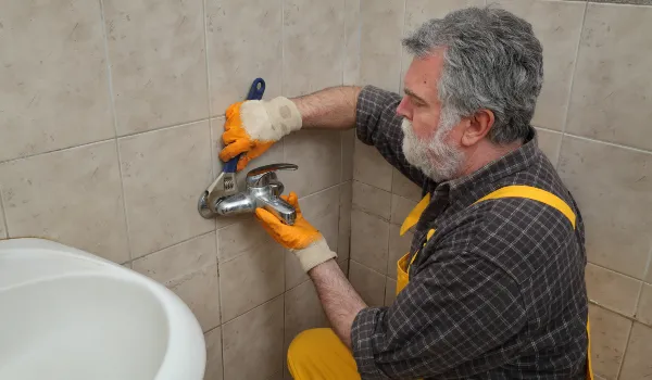 a male plumber technician smiling at the camera from Quality Plumber Leander in Leander, TX - Water Heater Repair and Replacement
